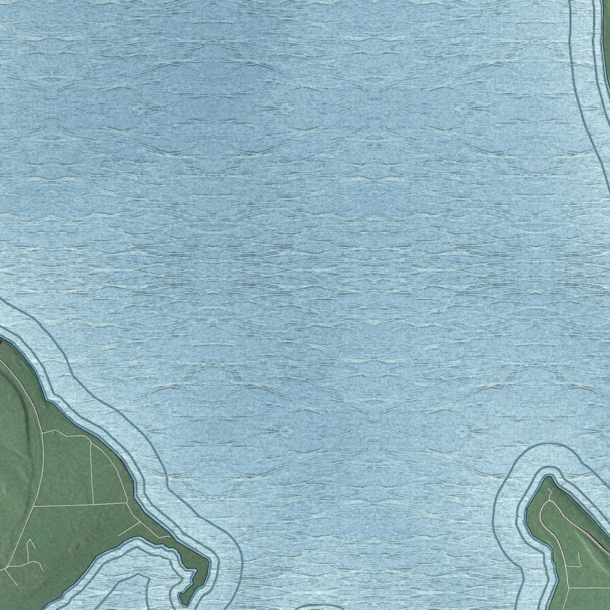 Close-up of the map of Mullett, Michigan print showing street and building detail