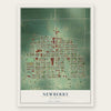 Newberry, Michigan map print, the full design