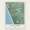 Norton Shores, Michigan map print, the full design