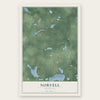 Norvell, Michigan map print, the full design