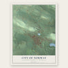 Norway, Michigan map print, the full design