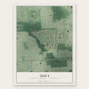 Novi, Oakland County, Michigan map print, the full design