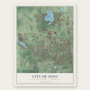 Novi, Michigan map print, the full design