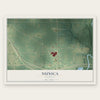 Nunica, Michigan map print, the full design