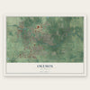 Okemos, Michigan map print, the full design