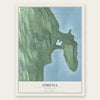 Omena, Michigan map print, the full design