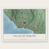 Onekama, Michigan map print, the full design