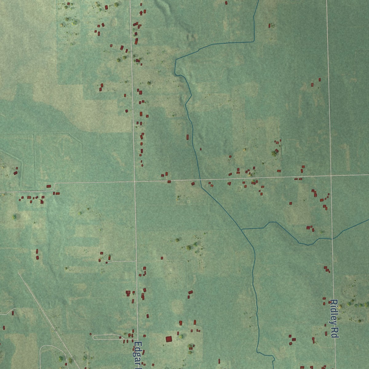 Close-up of the map of Onondaga, Michigan print showing street and building detail