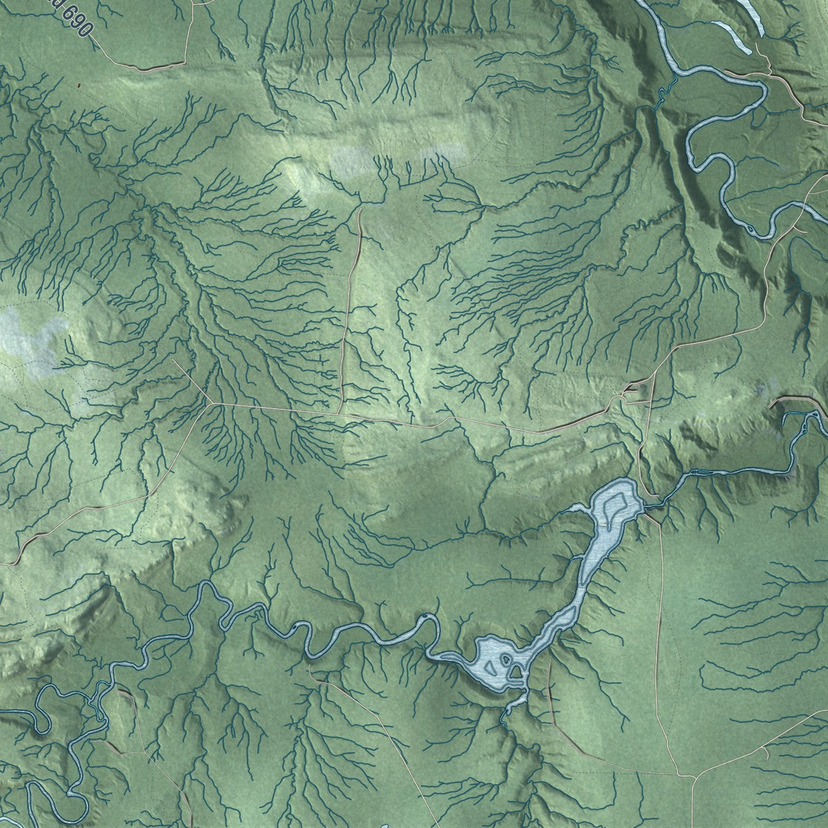 Close-up of the map of Ontonagon, Ontonagon County, Michigan print showing street and building detail