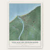 Ontonagon, Michigan map print, the full design