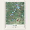 Orion, Michigan map print, the full design