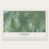 Ossineke, Michigan map print, the full design