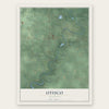 Otisco, Michigan map print, the full design