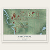 Parchment, Michigan map print, the full design