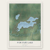 Paw Paw Lake, Michigan map print, the full design