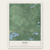 Penn, Michigan map print, the full design
