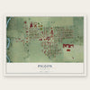 Pigeon, Michigan map print, the full design