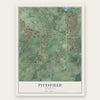 Pittsfield, Michigan map print, the full design