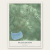 Pleasanton, Michigan map print, the full design