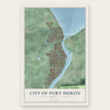 Port Huron, Michigan map print, the full design