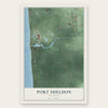 Port Sheldon, Michigan map print, the full design