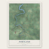 Portland, Ionia County, Michigan map print, the full design