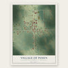 Posen, Michigan map print, the full design