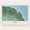 Powell, Michigan map print, the full design