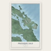 Presque Isle, Michigan map print, the full design