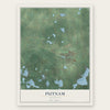 Putnam, Michigan map print, the full design
