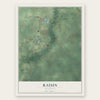 Raisin, Michigan map print, the full design