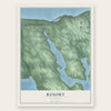 Resort, Michigan map print, the full design