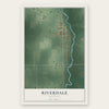 Riverdale, Michigan map print, the full design