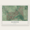 Rochester, Michigan map print, the full design
