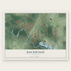 Rockwood, Michigan map print, the full design