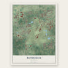 Romulus, Michigan map print, the full design