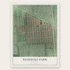 Rosedale Park, Michigan map print, the full design