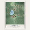 Sheridan, Montcalm County, Michigan map print, the full design