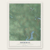 Sherman, Isabella County, Michigan map print, the full design