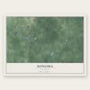 Sonoma, Michigan map print, the full design