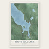 South Gull Lake, Michigan map print, the full design