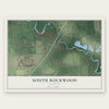 South Rockwood, Michigan map print, the full design