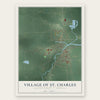 St. Charles, Michigan map print, the full design