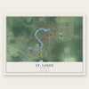 St. Louis, Michigan map print, the full design
