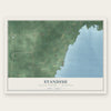 Standish, Arenac County, Michigan map print, the full design