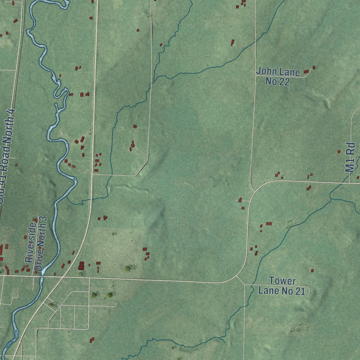 Close-up of the map of Stephenson, Menominee County, Michigan print showing street and building detail