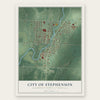 Stephenson, Michigan map print, the full design