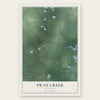 Swan Creek, Michigan map print, the full design