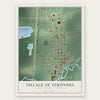 Tekonsha, Michigan map print, the full design