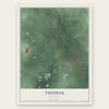 Thomas, Michigan map print, the full design